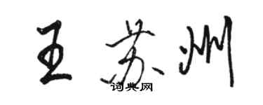 駱恆光王蘇州行書個性簽名怎么寫