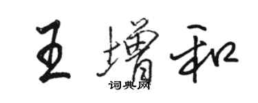 駱恆光王增和行書個性簽名怎么寫