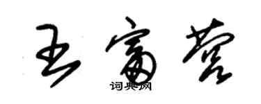 朱錫榮王富營草書個性簽名怎么寫