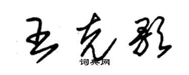 朱錫榮王克歌草書個性簽名怎么寫