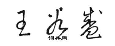 駱恆光王谷盛草書個性簽名怎么寫