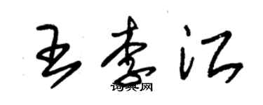 朱錫榮王李江草書個性簽名怎么寫