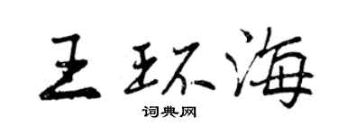 曾慶福王環海行書個性簽名怎么寫