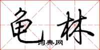 荊霄鵬龜林行書怎么寫