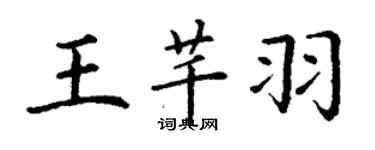 丁謙王芊羽楷書個性簽名怎么寫