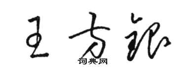 駱恆光王方銀草書個性簽名怎么寫