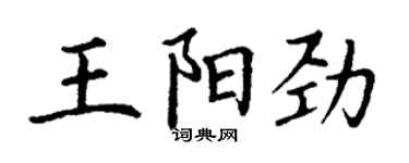 丁謙王陽勁楷書個性簽名怎么寫