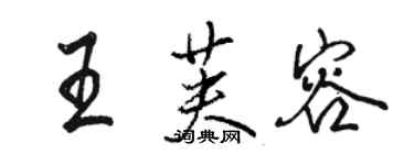 駱恆光王芙容行書個性簽名怎么寫