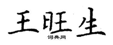 丁謙王旺生楷書個性簽名怎么寫