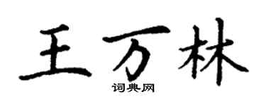 丁謙王萬林楷書個性簽名怎么寫