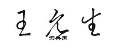 駱恆光王允生草書個性簽名怎么寫