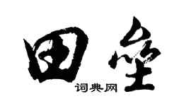 胡問遂田壘行書個性簽名怎么寫