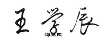 駱恆光王學辰行書個性簽名怎么寫