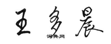 駱恆光王多晨行書個性簽名怎么寫