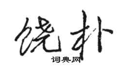 駱恆光饒朴行書個性簽名怎么寫