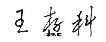 駱恆光王存科草書個性簽名怎么寫