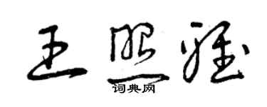 曾慶福王照雅草書個性簽名怎么寫