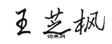 駱恆光王芝楓行書個性簽名怎么寫