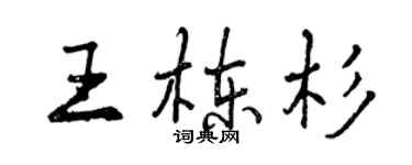 曾慶福王棟杉行書個性簽名怎么寫