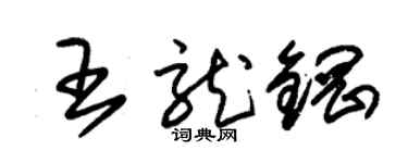 朱錫榮王龍鋼草書個性簽名怎么寫