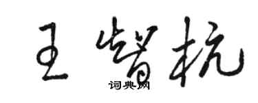 駱恆光王智杭草書個性簽名怎么寫