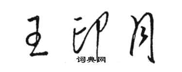 駱恆光王印月草書個性簽名怎么寫