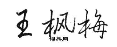 駱恆光王楓梅行書個性簽名怎么寫