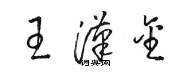 駱恆光王漢金草書個性簽名怎么寫