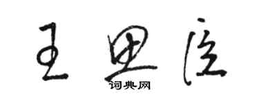 駱恆光王思臣草書個性簽名怎么寫