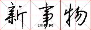 錢沛雲新事物行書怎么寫