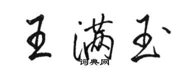 駱恆光王滿玉行書個性簽名怎么寫