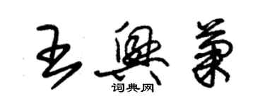 朱錫榮王興菊草書個性簽名怎么寫