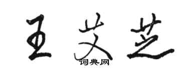 駱恆光王艾芝行書個性簽名怎么寫