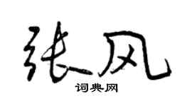 曾慶福張風行書個性簽名怎么寫