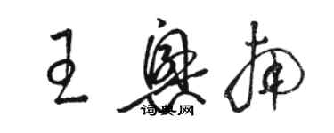 駱恆光王興南草書個性簽名怎么寫