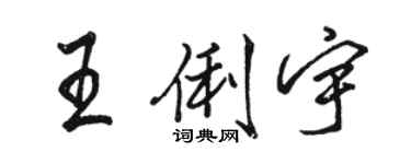 駱恆光王俐宇行書個性簽名怎么寫