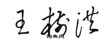 駱恆光王樹洪草書個性簽名怎么寫