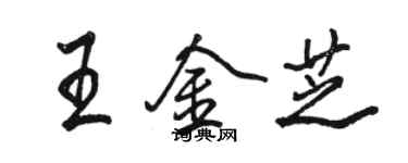 駱恆光王金芝行書個性簽名怎么寫