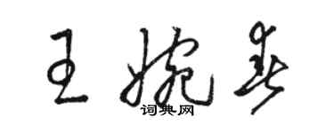 駱恆光王婉春草書個性簽名怎么寫