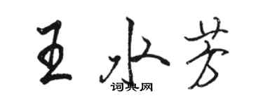 駱恆光王水芳行書個性簽名怎么寫