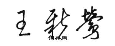 駱恆光王新鶯草書個性簽名怎么寫