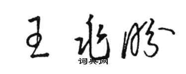 駱恆光王兆盼草書個性簽名怎么寫