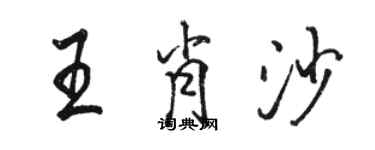 駱恆光王肖沙行書個性簽名怎么寫