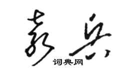 駱恆光袁兵草書個性簽名怎么寫