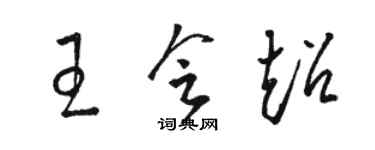 駱恆光王會超草書個性簽名怎么寫
