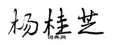 曾慶福楊桂芝行書個性簽名怎么寫