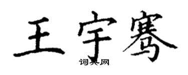 丁謙王宇騫楷書個性簽名怎么寫