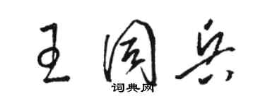 駱恆光王同兵草書個性簽名怎么寫