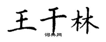 丁謙王乾林楷書個性簽名怎么寫