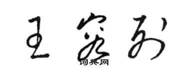 駱恆光王容列草書個性簽名怎么寫